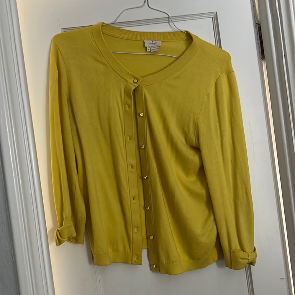 Yellow Kate spade cardigan size medium.